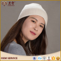 Custom made texted fold up wholesale cashmere beanie hats